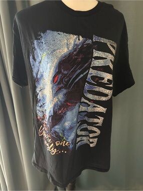 Predator Movie Graphic T Shirt Mens Large Black 2019 Century Fox Sci Fi Horror